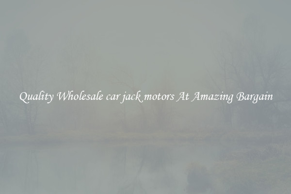 Quality Wholesale car jack motors At Amazing Bargain