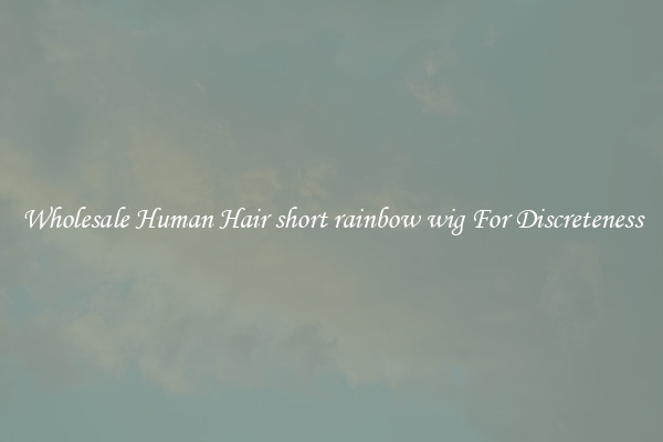 Wholesale Human Hair short rainbow wig For Discreteness