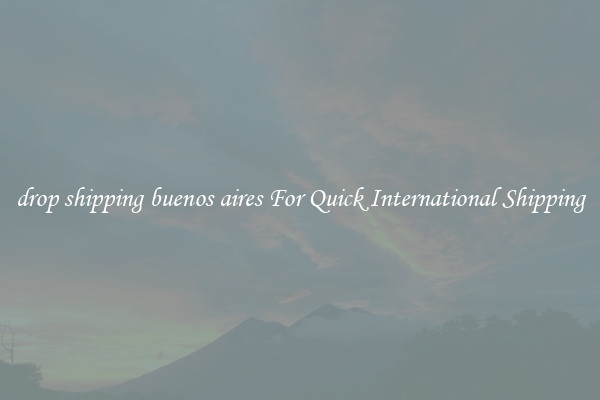 drop shipping buenos aires For Quick International Shipping