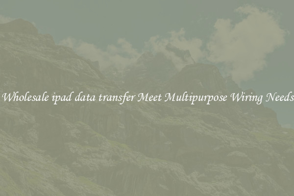 Wholesale ipad data transfer Meet Multipurpose Wiring Needs
