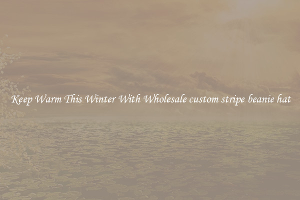 Keep Warm This Winter With Wholesale custom stripe beanie hat